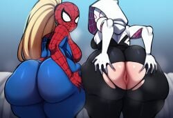 1girls 2girls ai_generated alternate_universe anus ass ass_dough big_ass bottom_heavy curvy dumptruck_ass duo fat_ass fat_ass_teen female genderswap_(mtf) ghost-spider gwen_stacy huge_ass lard_ass marvel marvel_comics mullon novelai pawg presenting presenting_anus showing_off_ass spider-girl spider-gwen spider-man spider-man_(series) spreading spreading_ass superhero_costume superheroine thick voluptuous voluptuous_female