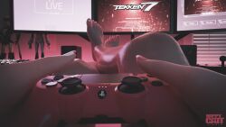 barefoot feet foot_fetish gamer_girl nail_polish original_character tekken tekken_7 toenail_polish toes topless