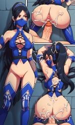 ai_generated cum_in_pussy cum_on_ass cum_on_back female kitana male mortal_kombat multiple_angles multiple_views penile_penetration penis straight_sex