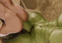 animated bara green_body green_skin hulk hulk_(marvel_rivals) hulk_(series) marvel muscular muscular_male wondershark2