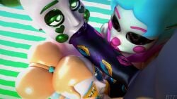 3_girls 3d animatronic ballora ballora_(fnafsl) bellathefella big_breasts big_penis blowjob clothing curvy_female fat_ass five_nights_at_freddy's glamrock_ballora huge_breasts huge_cock kiss_mark kissing machine robot_girl robot_humanoid scottgames sucking tagme underwear