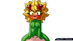 1boy1girl animated big_eyes blush blush cowgirl_position danytg female female_penetrated goggles goggles_on_head green_skin male male/female no_background no_sound plant plant_girl plants_vs_zombies pvz_heroes sex solar_flare_(pvz) sunflower sunflower_(pvz) tagme video yellow_eyes yellow_hair