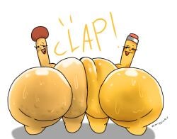 battle_for_dream_island bfdi big_ass clapping_cheeks massive_ass massive_butt match_(bfdi) object_show object_shows pencil_(bfdi) tagme wtf zeraniumz