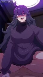 10_seconds 1boy 1girls 9:16 absurdres ahegao ass ass_focus back big_ass blush breasts commentary creatures_(company) dress edit effects english_commentary facing_away female female_on_top femdom from_behind game_freak girl_on_top hex_maniac highres horny_female huge_ass long_hair long_sleeves ludinsketches nintendo npc_trainer opennsfwsp pantylines pokemon pov reference_inset shorter_than_10_seconds simple_background sound straight tight_clothes tight_dress twistbottlecap velvetsheetzva vertical_video video voice voice_acted white_background yandere