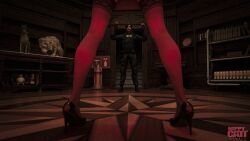 3d ada_wong ada_wong_(adriana) heels leon_scott_kennedy nippycattstudio resident_evil resident_evil_2_remake sexy stockings