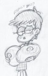 1girls 2025 big_breasts breast_grab breasts breasts_bigger_than_head female female_focus female_only luna_loud nickelodeon takeshi1000 the_loud_house traditional_drawing_(artwork) traditional_media_(artwork)