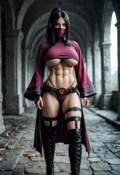 ai_generated ass big_ass big_breasts breasts female_only huge_breasts large_ass large_breasts lunerae mileena mortal_kombat solo_female thick_thighs wide_hips