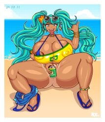 1girls brazilian_miku dhwjd0315 looking_at_viewer tagme tanned_skin vocaloid