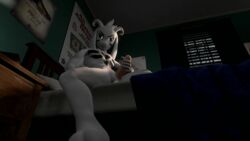 3_toes 3d alex_kitsune animated asriel_dreemurr asriel_dreemurr_(god_form) boss_monster bovid caprine erection looking_at_viewer male male_only mammal masturbation nude paws penis solo source_filmmaker toes undertale video_games