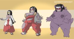 1girls 2019 4_fingers alternate_breast_size alternate_species ambiguous_gender anthro anthrofied asian_clothing ass bbw black_hair bodily_fluids breast_expansion breasts channeler_(pokemon) chubby clothed clothing duo east_asian_clothing female fingers gengar hair hakama hi_res human human_to_anthro hyper hyper_ass hyper_breasts japanese_clothing lactation mammal miko_outfit milk nintendo nipples open_mouth overweight overweight_female pokémon_(species) pokemon pokemon_lgpe pokemon_rgby pokephilia possession pussy red_sclera ribbons scrapcorcist sequence simple_background smile solo_focus species_transformation spirit surprise thick_thighs torn_clothing transformation video_games weight_gain wet wet_clothing wide_hips