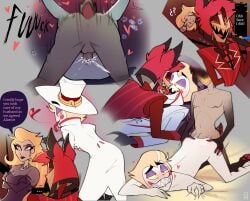 alastor_(hazbin_hotel) anus balls demon duo genitals hazbin_hotel hi_res hybrid lilith_morningstar_(hazbin_hotel) lucifer_morningstar_(hazbin_hotel) male male/male male_penetrated male_penetrating penetration secret_sex unknown_artist