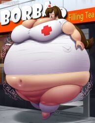 balloon_inflation big_breasts breasts huge_breasts inflation mabocorescant thick_thighs wide_hips