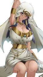 1girls animahakim bare_legs bare_thighs big_breasts black_hair clothed clothing color egyptian egyptian_female female female_focus female_only hi_res isis_ishtar large_breasts light-skinned_female light_skin long_hair looking_at_viewer purple_eyes solo solo_female tagme thick_thighs yu-gi-oh!