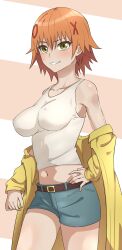 1girls breasts female female_only izumi_tokutomi orange_hair pon_no_michi short_hair tagme tomboy tomomu_jinsei