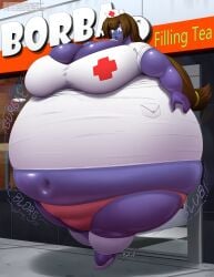 big_breasts blueberry_inflation breasts huge_breasts inflation mabocorescant thick_thighs wide_hips