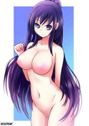 1girls belly breasts date_a_live female female_only light-skinned_female long_hair naked naked_female purple_eyes purple_hair pussy reivcrow thighs vagina yatogami_tohka