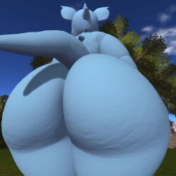 big_ass big_breasts breasts bubble_butt ferialexonar huge_ass huge_breasts nidoqueen pokemon_(species) second_life thick_thighs wide_hips