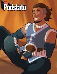 abuse_of_power aged_up avatar_legends avatar_the_last_airbender big_bulge cocky_smile dark-skinned_male dark_skin erection_under_clothes gay goatee grin grinning_at_viewer implied_penis male male_only muscular muscular_male nickelodeon older_version podstatu ponytail proud_of_his_cock sokka teasing teasing_viewer unprofessional_behavior unprofessional_behaviour water_tribe