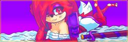 anthro armor asami_the_cat breasts clothed clothing fan_character female fur hair hi_res humanoid red_body red_eyes red_fur red_hair redeye_samurai_(artist) sega simple_background smile solo sonic_(series) sonic_the_hedgehog_(series) tail