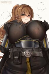 big_breasts blush helldiver_(helldivers) helldivers helldivers_2 neet_girl_(noiretox) noiretox original_character sweat