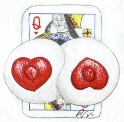 2girls breasts breasts_out female female_only huge_breasts lousey9 multiple_girls nipple_pasties nipples older_female queen solitaire