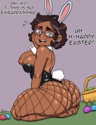 1girls big_ass big_breasts big_butt brown_hair camila_noceda dark-skinned_female dark_skin darkeros13 disney easter easter_egg fishnet_legwear fishnets happy_easter looking_at_viewer mature mature_female milf mother skindentation the_owl_house