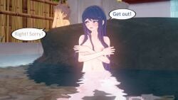 3d breasts covering danganronpa koikatsu maizono_sayaka naegi_makoto nude pussy tagme ultimateenf water