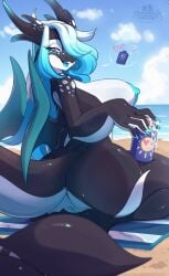 blue_hair huge_ass huge_breasts looking_at_viewer penelope_(rainbowscreen) rainbowscreen thick_thighs white_hair