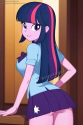 1girls 2024 ai_generated deviantart dinixdream equestria_girls female hasbro my_little_pony no_panties no_panties_under_skirt patreon_url patreon_username solo subscribestar_url subscribestar_username twilight_sparkle_(mlp)