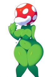 ai_generated anthrofied mario_(series) novelai nude piranha_plant plant_girl