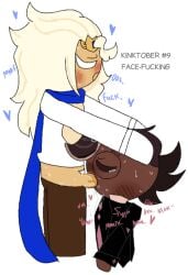 2boys 99cookiepiss black_hair blonde_hair blowjob blush blush blush_lines bodily_fluids cape chocolate_and_vanilla closed_eyes clothed clothed_sex colored cookie cookie_run cookie_run_kingdom dark-skinned_male dark_skin deep_blowjob deepthroat deepthroat_no_hands duo erection espresso_cookie eyebags face_fucking fellatio furrowed_brow gagging gagging_on_penis gay gay_blowjob gay_sex glasses gloves hand_on_another's_head hands_on_head heart heart_symbol humanoid irrumatio kinktober kinktober_2024 light-skinned_male light_skin long_hair madeleine_cookie moaning moaning_in_pleasure moaning_on_cock onomatopoeia oral oral_penetration oral_sex pants_down penetration penis penis_in_mouth pubes pubic_hair saliva saliva_drip saliva_on_face saliva_on_penis saliva_trail short_hair sloppy_blowjob slurp sucking sucking_penis sweat sweatdrop sweating tears thrusting thrusting_into_mouth wackymustdie white_background yaoi