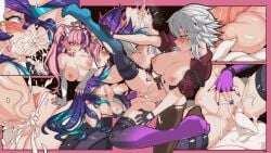 1girls 2024 2d 2d_(artwork) 2futas big_breasts blue_eyes blue_hair blush bodily_fluids breasts breasts_out clothing cum cum_in_mouth cum_in_pussy cum_inside elbow_gloves female_penetrated futa_on_female futa_penetrating futa_penetrating_female futanari genital_fluids genitals gloves ironmouse leone145d86 licking licking_penis light-skinned_female light-skinned_futanari light_skin melody_(projektmelody) oral oral_sex partially_clothed penetration penile penile_penetration penis pink_hair projektmelody purple_hair streaked_hair thighhighs threesome vaginal_penetration vaginal_sex virtual_youtuber vshojo white_hair yellow_eyes zentreya