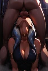 1boy 1girls ahsoka_tano ai_generated alien alien_girl athletic_female blowjob breasts cleavage deepthroat face_fucking fellatio female human human_penetrating light-skinned_male lowfirestudios male oral perfect_body star_wars straight sword_swallowing_position throat_bulge throat_fuck