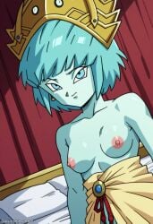 aeos agios ai_generated aios aiosu blue_body blue_eyes blue_hair dragon_ball dragon_ball_heroes goddess henry kaioshin_angel ladyaeos large_breasts perfect_body pointy_ears super_dragon_ball_heroes supreme_kai_of_time