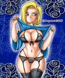 1girls android_18 daysonmhd dragon_ball dragon_ball_z female solo solo_female tagme