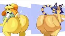 2024 2d 2girls 4_fingers angry_expression angry_face angry_sex angry_vein animal_crossing animal_humanoid animal_nose animal_tail animated ankha_(animal_crossing) anthro ass ass_bigger_than_head ass_cheeks ass_clap ass_clapping ass_focus ass_shake back_view background background_music bent_over big_ass big_breasts big_butt black_eyes black_nose blue_background bottomless bottomless_female bouncing_ass bouncing_breasts breasts bubble_ass bubble_butt butt_bigger_than_head canine cat_ears cat_tail clapping_buttocks clapping_cheeks cross-popping_vein digital_drawing_(artwork) digital_media domestic_cat domestic_dog exposed exposed_ass exposed_butt eyebrows eyelashes eyes fat_ass felaz20 feline feline_humanoid female female_only fingers floppy_ears frown fur furry furry_only hair hi_res high_resolution huge_ass huge_butt isabelle_(animal_crossing) jinu large_ass large_breasts large_butt looking_back mammal mammal_humanoid mob_face mostly_nude motion_lines mp4 music nintendo nose open_mouth partially_clothed partially_clothed_female presenting presenting_ass presenting_hindquarters rear_view shaking_ass shaking_butt shih_tzu side_by_side simple_background sound_edit sound_effects sound_warning springtron standing sweatdrop sweating tagme tail thick_ass thick_butt thick_thighs twerking video wide_hips yellow_body yellow_fur