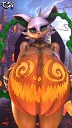 1female 1girl 3d_(artwork) absurd_res bat big_ass big_breasts big_butt brainwashing corruption digital_media_(artwork) dronification ear_penetration exposed_breasts exposed_nipples female furry furry_female furry_only halloween halloween_pumpkin hi_res holding_object holding_pumpkin huge_ass huge_breasts hypnosis hypnotized_eyes jack-o'-lantern mammal mind_control nipples nude nude_female open_mouth plant pleasure_face psikokinetic pumpkin pumpkin_head resisting_pleasure rouge_the_bat sega smile sonic_(series) sonic_the_hedgehog_(series) source_filmmaker spiral_eyes tan_body thick_ass thick_hips thick_thighs vine_tentacles vines white_hair wings