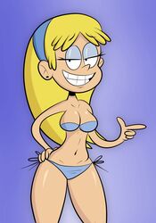 1girls bikini blonde_hair carol_pingrey cleavage female female_only hairband straight_hair the_loud_house thick_thighs thighs