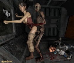 3d 3d_(artwork) alien animated blender blood dead_space death doggy_style ellie_langford isaac_clarke male_death monster murder nipples noxformi rape scared space spaceship standing trapped worried