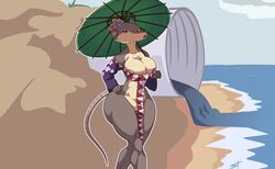 2019 anthro anthro_only beach breasts clothing female looking_at_viewer mammal master_splinter master_splinter_(tmnt_2003) milf mistress_splinter mother murid murine nude outside rat rodent rule_63 seaside simple_background solo standing_tough teenage_mutant_ninja_turtles tmnt_2003 umbrella