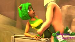 3d ami_bandicoot animated anthro clothed_female_nude_male crash_(series) furry furry_female green_eyes green_hair human human_male interspecies light-skinned_male light_skin missionary_position nitro_squad no_sound skeletonintheclosetsfm source_filmmaker straight video