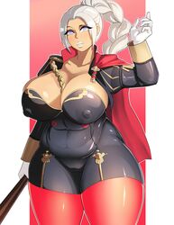 1girls breasts cameltoe cleavage edelgard_von_hresvelg erect_nipples female female_only fire_emblem fire_emblem:_three_houses huge_breasts nintendo nipples solo thick_thighs wide_hips xiceowl