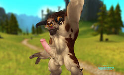 3d animal_genitalia balls blizzard_entertainment bovid bovine erection horsecock male male_only mammal mmoboys mmoboys_(artist) penis solo tauren video_games warcraft