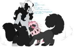 1girls 2019 ahe_gao alternate_color anthro anthro_on_feral balls bodily_fluids canid claws cum cumshot dialogue digital_media_(artwork) duo ejaculation english_text erection feral forced forced_oral fur furry gay genital_fluids hair hands-free hi_res larger_male male mammal markings mightyena nintendo nude open_mouth oral orgasm orgasm_from_oral original_character penetration penis pokémon_(species) pokemon pokemon_rse pokemon_sm rockruff sex shinystarshard simple_background size_difference smaller_male text video_games white_body white_fur yaoi zoophilia