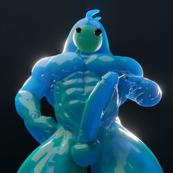 1boy 3d aj_racer95 balls cum erection fortnite goo hand_on_hip male male_only muscular muscular_male pecs rippley slime slurp_(fortnite) tagme tagme_(artist) thighs