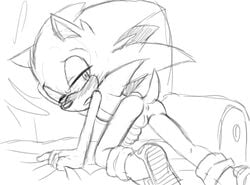 2019 angelofhapiness ass blue_body blue_fur clothing comic eulipotyphlan footwear ftm_transformation fur gender_transformation hedgehog human human_to_anthro male mammal masturbation nude penis solo sonic_(series) sonic_the_hedgehog species_transformation tf_into_fictional_character transformation