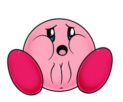 1girls anus embarrassed female female_only kirby kirby_(series) nintendo no_humans nude pussy shy solo solo_female spread_legs spreading thehoraco waddling_head white_background