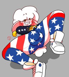 2019 american_flag anthro arryn_(kureto) ass balls big_balls bovid bulge caprine clothed clothing digital_media_(artwork) ear_piercing ear_ring eye_through_hair felid footwear fur furry girly hair kureto leggings legwear looking_at_viewer male male_only mammal original original_character pantherine penis penis_outline piercing pink_body pink_fur presenting presenting_hindquarters sheep shoes smile solo solo_male star stripes teeth tiger tight_clothing translucent translucent_hair white_hair