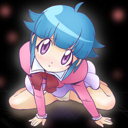 blue_hair cameltoe haruyama keroro_gunsou leaning_forward lowres momoka_nishizawa nishizawa_momoka panties keroro_gunsou underwear