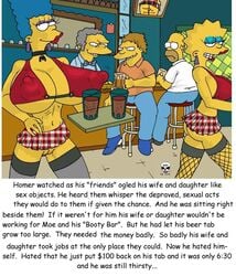 alternate_breast_size barney_gumble female fishnets homer_simpson human infidelity lisa_simpson male marge_simpson moe_szyslak tagme the_fear the_simpsons yellow_body